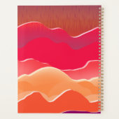 Sunset Peaks Modern Paper Collage Art Planner (Achterkant)