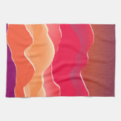 Sunset Peaks Modern Paper Collage Art Theedoek (Horizontaal)