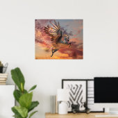 Sunset Pegasus 24 x20-inch voordelig Poster, keuze Poster (Thuiskantoor)