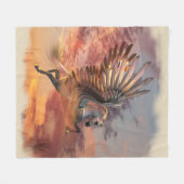 Sunset Pegasus Fleece Blanket, Med, kleur kiezen (Voorkant (Horizontaal))
