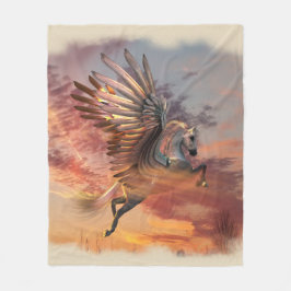 Sunset Pegasus Fleece Blanket, Med, kleur kiezen Deken