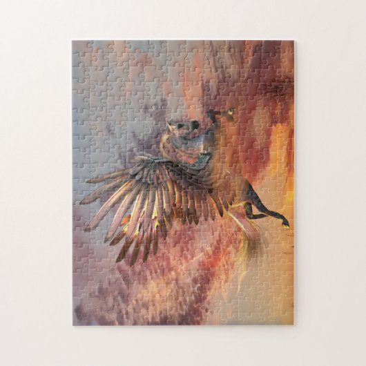 Sunset Pegasus Horse Puzzle Legpuzzel (Verticaal)
