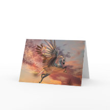 Sunset Pegasus Kaart 5" x 7" Std wht envelop incl