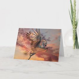 Sunset Pegasus Kaart 5" x 7" Std wht envelop incl