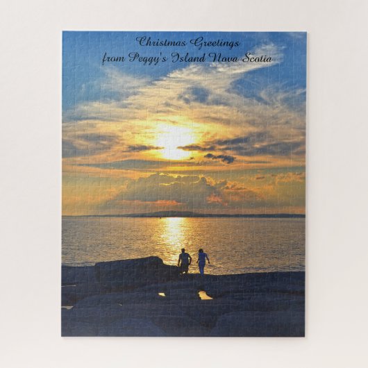 Sunset Peggy's Island Nova Scotia. Jigzaag Puzzle Legpuzzel (Verticaal)