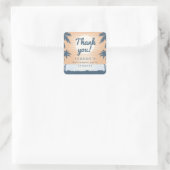 Sunset pensioen dank u vierkante sticker (Tas)