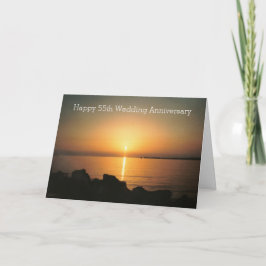 Sunset Personalised 55th Wedding Anniversary Kaart