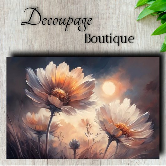 Sunset Petals Decoupage Tissuepapier
