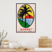 Sunset Philippine Match Company, LTD Label Poster (Keuken)