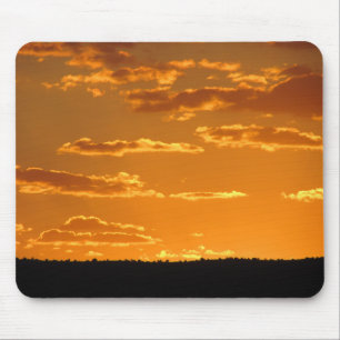 Sunset Photo Bright Oranje Evening Sky Landscape Muismat