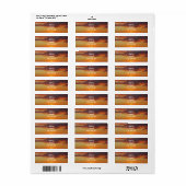 Sunset Photo Bright Oranje wolken en Sky Etiket (Full Sheet)