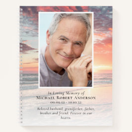 Sunset Photo Funeral Budget Guest Book Notitieboek