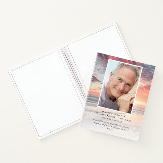 Sunset Photo Funeral Budget Guest Book Notitieboek (Binnen)