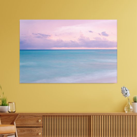 Sunset Photo Home Decor met Strandgolven Canvas Afdruk (Insitu (Woonkamer))