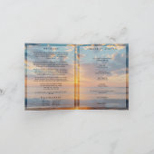 Sunset Photo Memorial Funeral Program Template Kaart (Binnen)