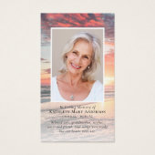 Sunset Photo Memorial Poem Kaart (Voorkant)