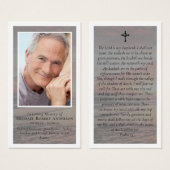 Sunset Photo Memorial Prayer Kaart (Voorkant /achterkant)