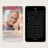 Sunset Photo Memorial Prayer Kaart (Voorkant /achterkant)