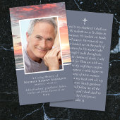 Sunset Photo Memorial Prayer Kaart