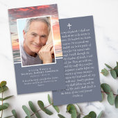 Sunset Photo Memorial Prayer Kaart