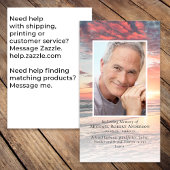 Sunset Photo Memorial Prayer Kaart