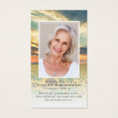 Sunset Photo Memorial Prayer Kaart (Voorkant)