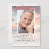 Sunset Photo Memorial Service Aankondiging (Voorkant)