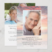 Sunset Photo Memorial Service Aankondiging (Voorkant / Achterkant)