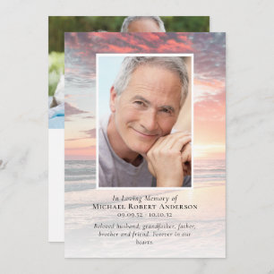 Sunset Photo Memorial Service Aankondiging