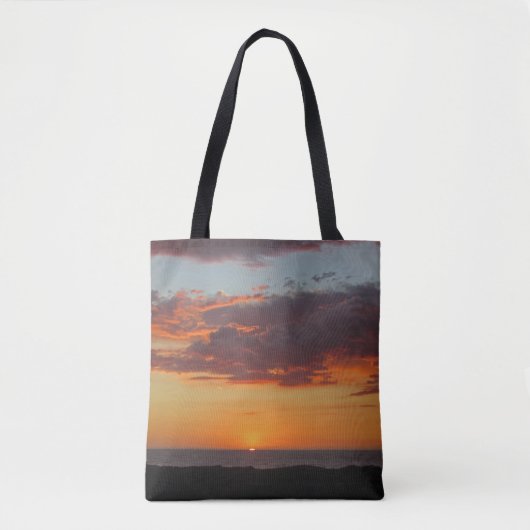 Sunset Photo Oranje Sky Pacific Ocean Coast Tote Bag (Voorkant)