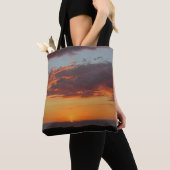 Sunset Photo Oranje Sky Pacific Ocean Coast Tote Bag (Dichtbij)