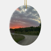 Sunset Photo-Ornament Keramisch Ornament (Rechts)