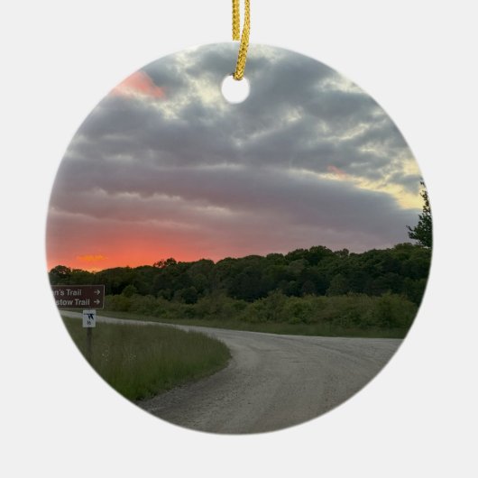 Sunset Photo-Ornament Keramisch Ornament (Voorkant)