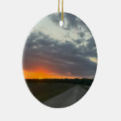 Sunset Photo-Ornament Keramisch Ornament (Rechts)