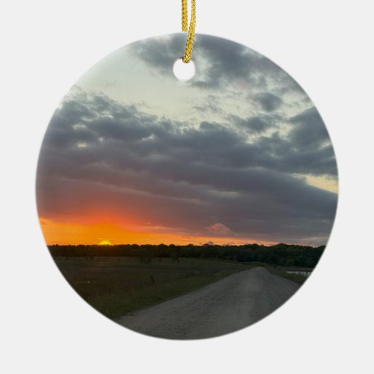 Sunset Photo-Ornament Keramisch Ornament (Voorkant)
