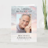 Sunset Photo Sympathy Funeral Bedankkaart (Voorkant)