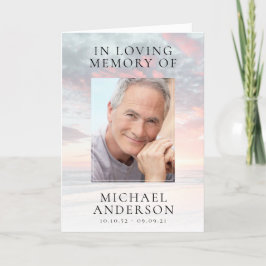 Sunset Photo Sympathy Funeral Bedankkaart