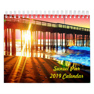 Sunset Pier 2019 Wall Calendar Kalender