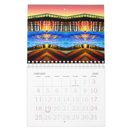 Sunset Pier 2019 Wall Calendar Kalender (Jan 2026)