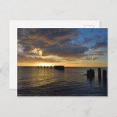 Sunset Pier Gasparilla Island, Florida - Briefkaar Briefkaart (Voorkant / Achterkant)