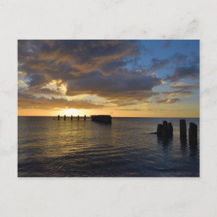 Sunset Pier Gasparilla Island, Florida - Briefkaar Briefkaart