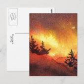 "Sunset Pines #5" Briefkaart voor landwegen (Voorkant / Achterkant)