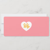 Sunset Pink & Goldenrod Boarding Pass Wedding Kaart (Achterkant)