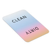 Sunset Pink Oranje Dishwasmachine Clean Dirty Magn Magneet (Rechterzijde)