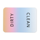 Sunset Pink Oranje Dishwasmachine Clean Dirty Magn Magneet (Horizontaal)