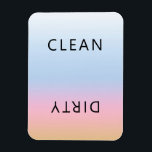 Sunset Pink Oranje Dishwasmachine Clean Dirty Magn Magneet<br><div class="desc">Moderne,  stijlvolle,  roze,  Oranje vaatwasmachine met schone vuilnisbak voor het aanwijzen van schotels in de keuken thuis.</div>