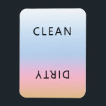 Sunset Pink Oranje Dishwasmachine Clean Dirty Magn Magneet<br><div class="desc">Moderne,  stijlvolle,  roze,  Oranje vaatwasmachine met schone vuilnisbak voor het aanwijzen van schotels in de keuken thuis.</div>
