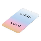 Sunset Pink Oranje Dishwasmachine Clean Dirty Magn Magneet (Linkerzijde)