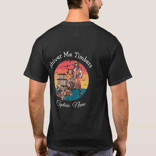 Sunset Pirate DAD Party T-Shirt (Achterkant)