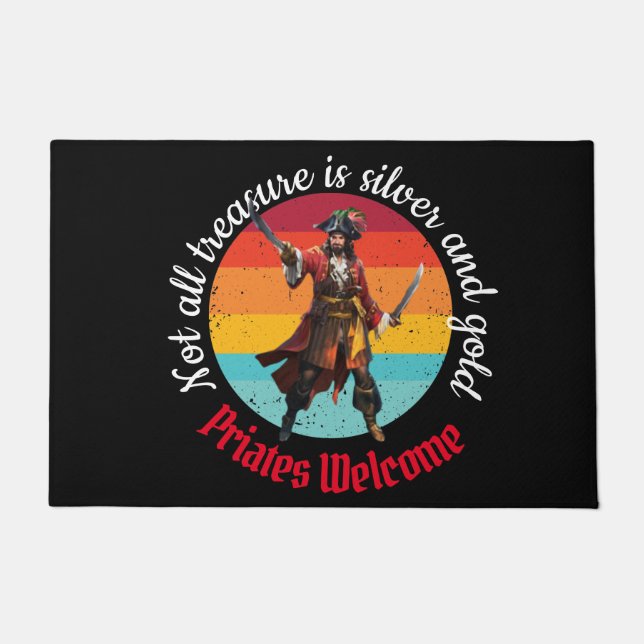 Sunset Pirate Party Welkom Deurmat (Voorkant)